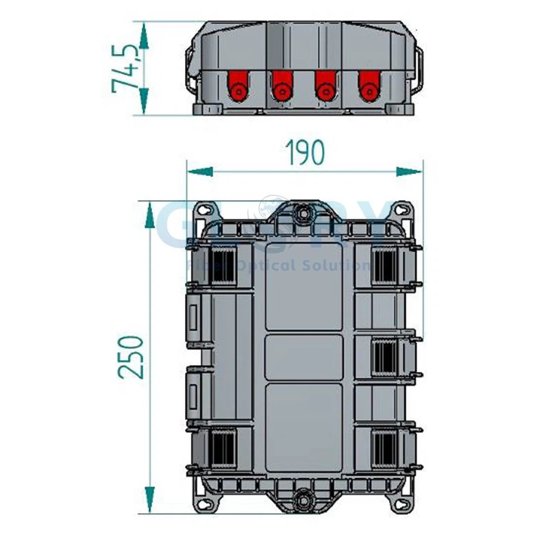 Small Fiber Splice Enclosure 9415 size Small Fiber Splice Enclosure 9415 size